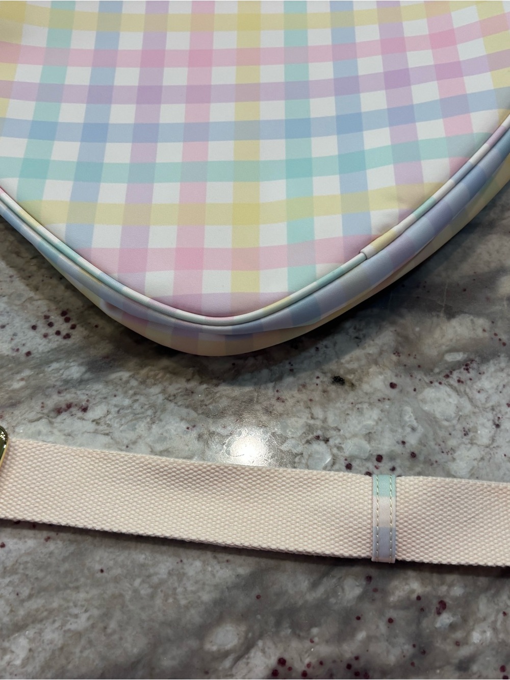 Rainbow Gingham Heart Tote- New w Tags - unpatched - Stoney Clover Lane - Picture 3 of 8